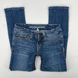 Y2K Aeropostale Low Rise Skinny Slim Jeans Faded 2 XS Casual Preppy 2010s